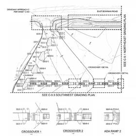 Commercial center grading plan civil drafting