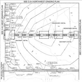 Commercial center site plan civil drafting