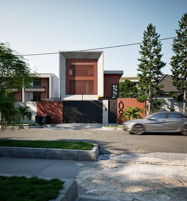 Villa Piedra - Luxury brick Residence Visualization